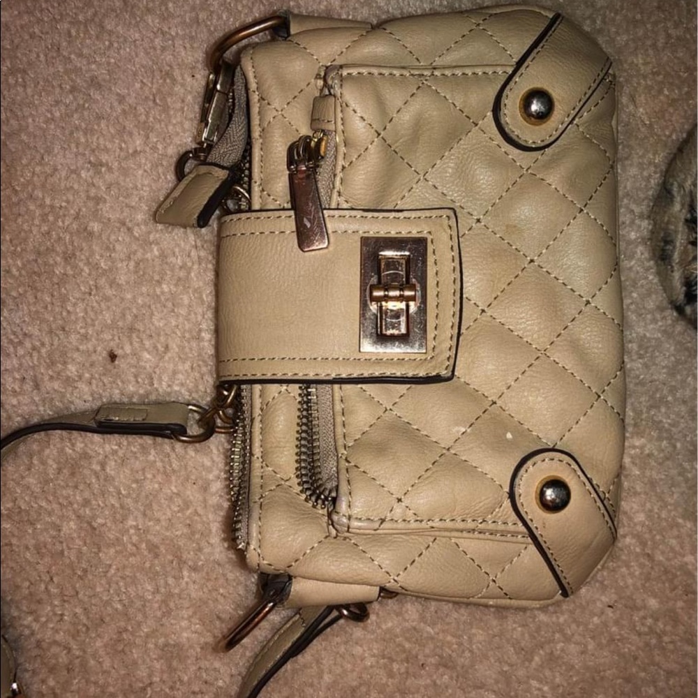 Tan Charming Charlie crossbody purse
